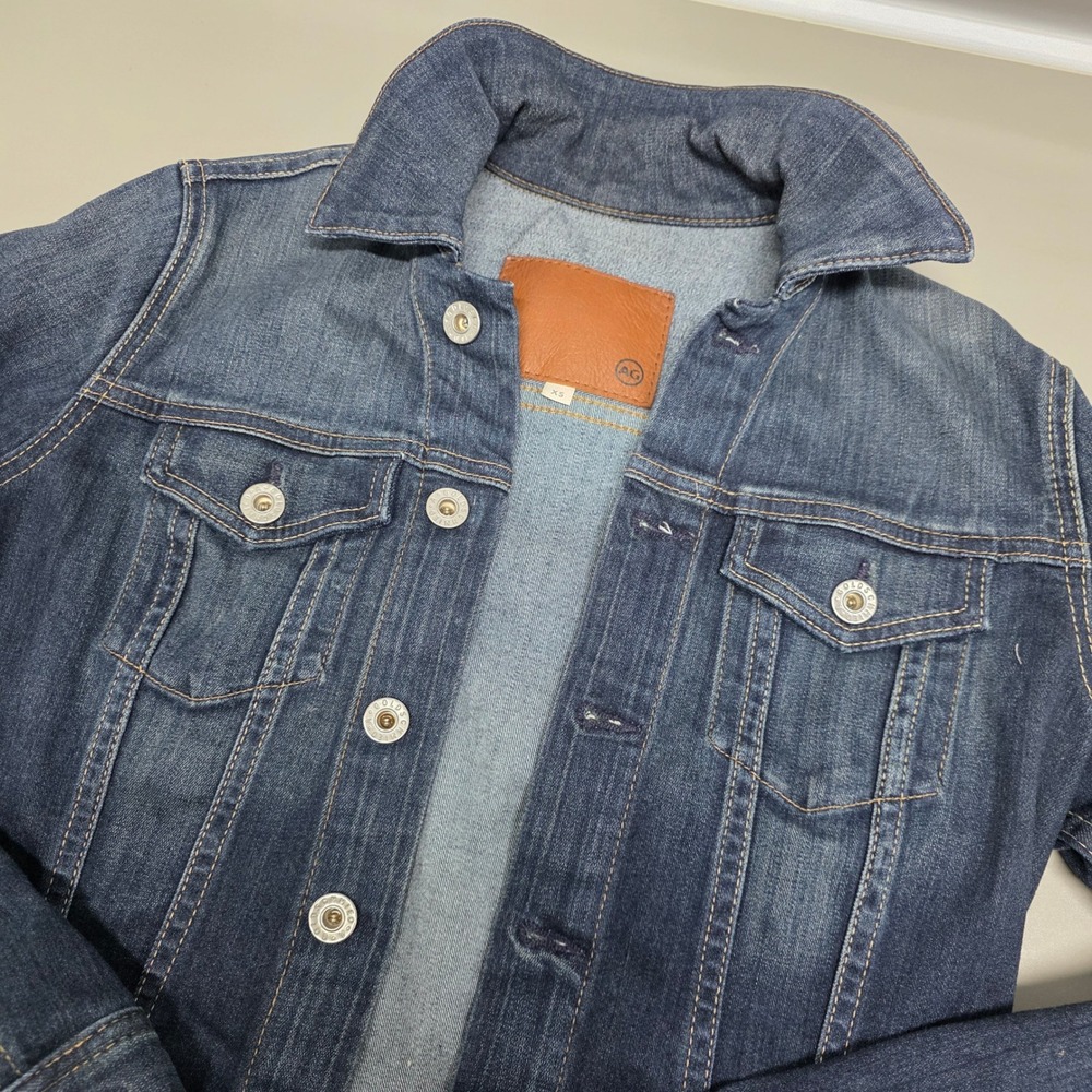 AG Adriano Goldschmied Denim Jacket Indigo Blue XS SPD4087-TOR Women Small